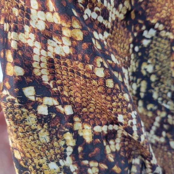 NWOT Free People Nights Out Snake Print Bodysuit  Extra Small - Picture 4 of 6